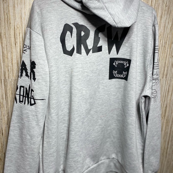 Sixth June CREW LOVE hoodie – Heather Grey XL tote 5 - Picture 11 of 14